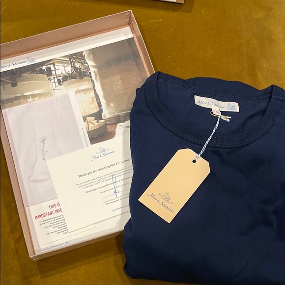 Merz B Schwanen Navy Blue T-Shirt - Picture 2 of 7